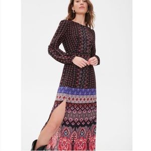 Boho Side Split Midi Dress